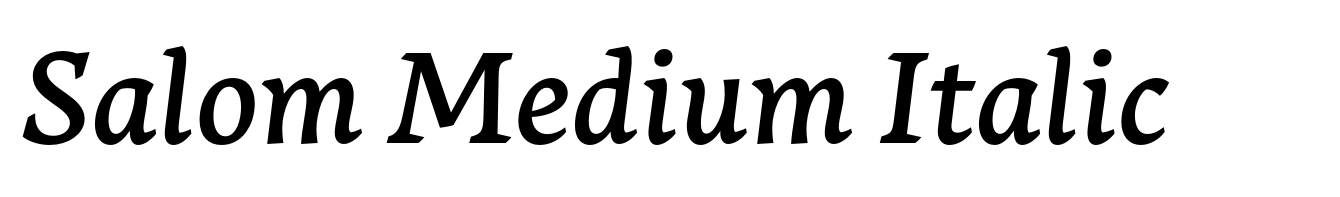 Salom Medium Italic